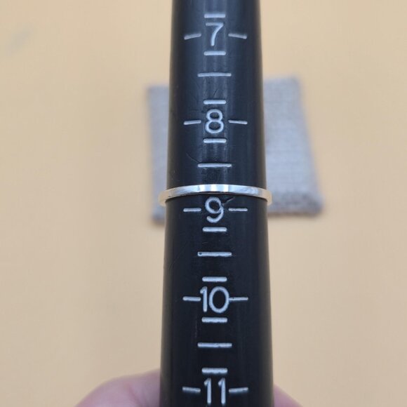 Size 8.75 Sterling Silver Colorful Triple Cubic Zirconia Band Ring A5882 - Picture 7 of 9